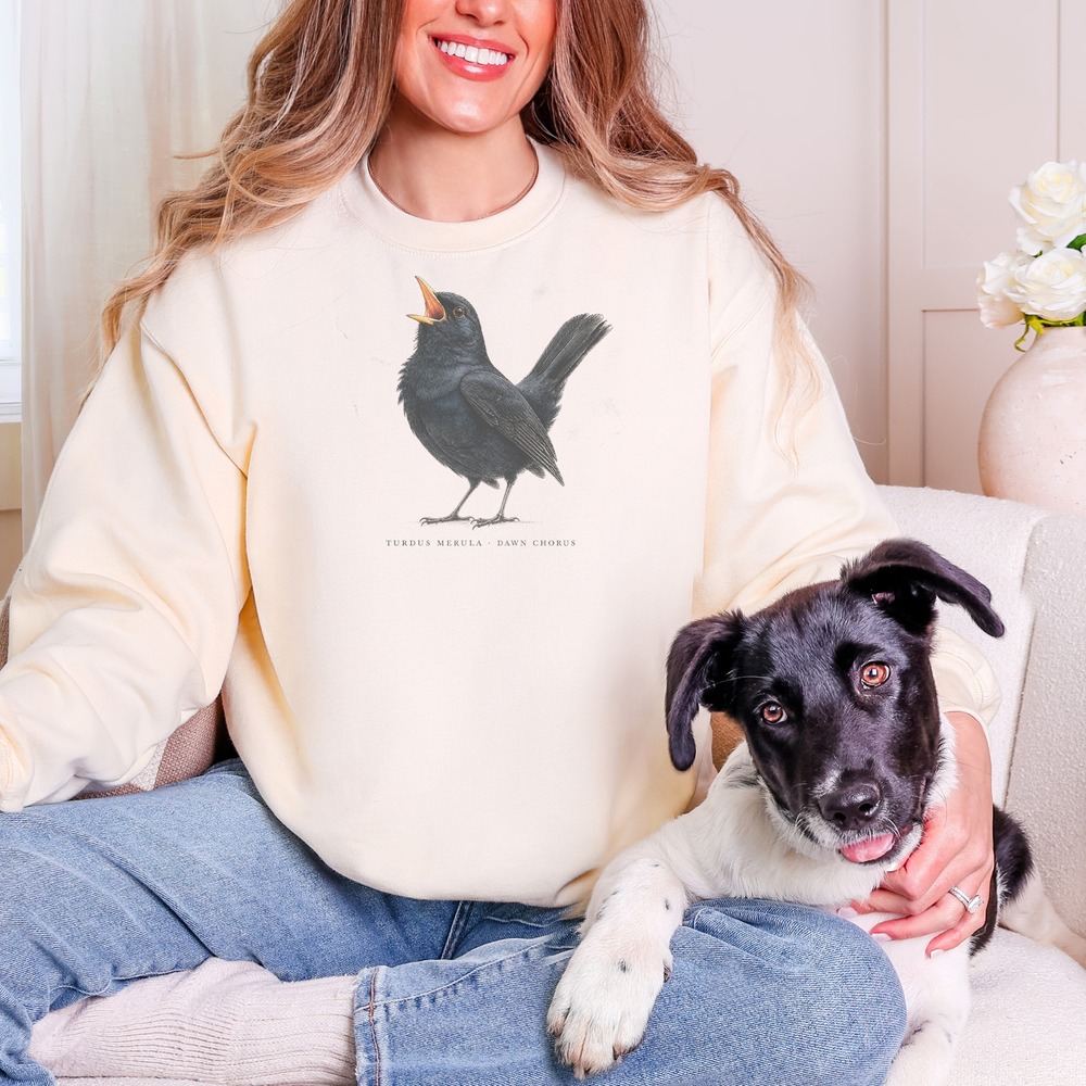 Dawn Chorus Blackbird Singing at First Light Sweatshirt